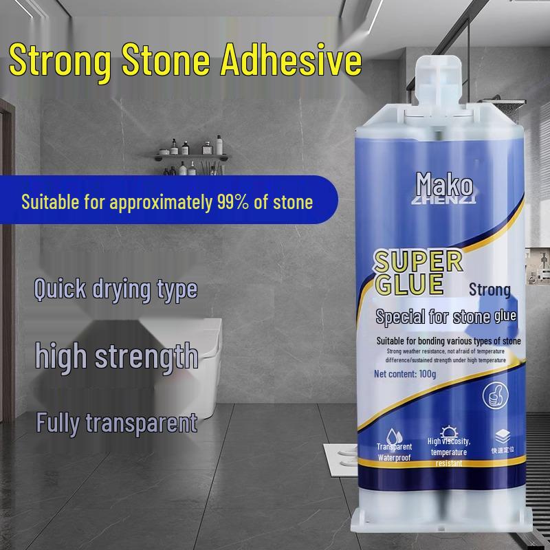 Stone Adhesive for Marble, Porcelain Tiles, Sinks, and Glass Aquariums