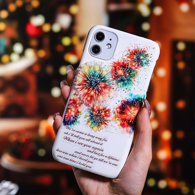 4 styles 50mm*200cm Fireworks sunny day series sticker Fireworks theme Scrapbooking Material Diary Album Junk Journal Supplies