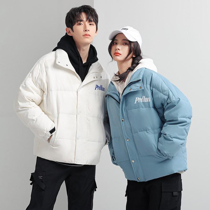 Couple Winter Down Jacket Trendy Youth Casual Warm Coat White Duck Puffer Men Women