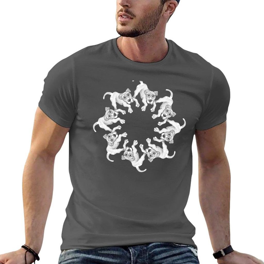 Pf Magic Petz Leaping Mutt Dog Pattern TShirt Oversized T Shirt Cute Clothes T Shirt Unisex 100 Cotton