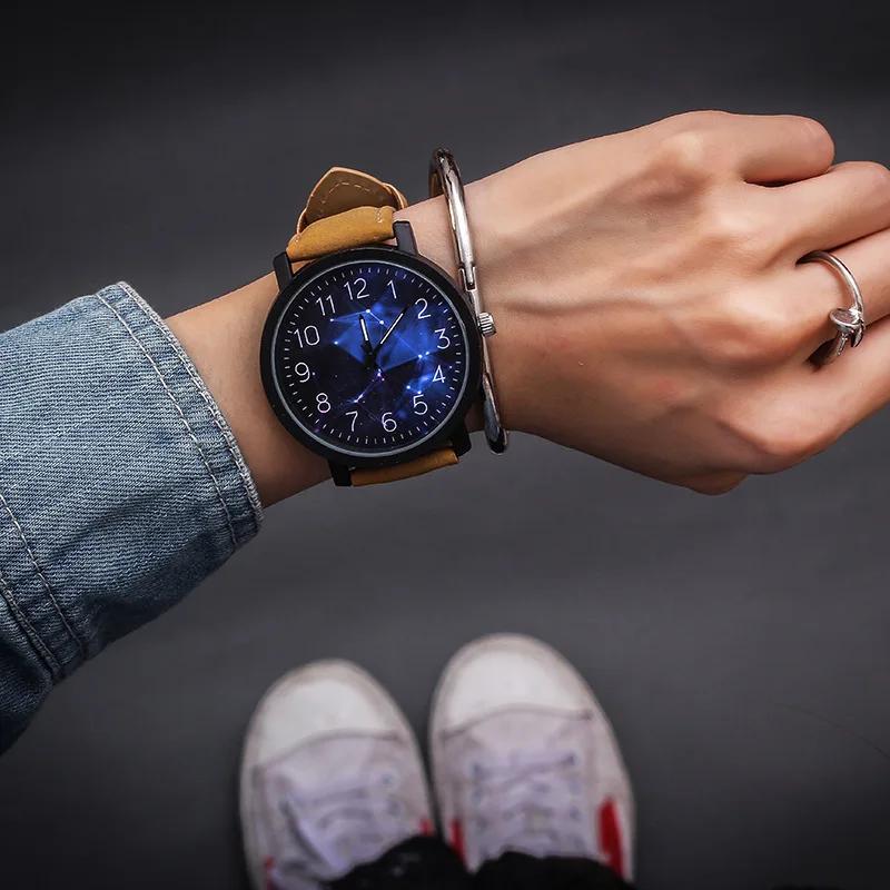 2025 Vintage Casual Watch Women Watch Fashion Starry Sky Watches Women Large Dial Sport Watch Women Quartz Couple Watches