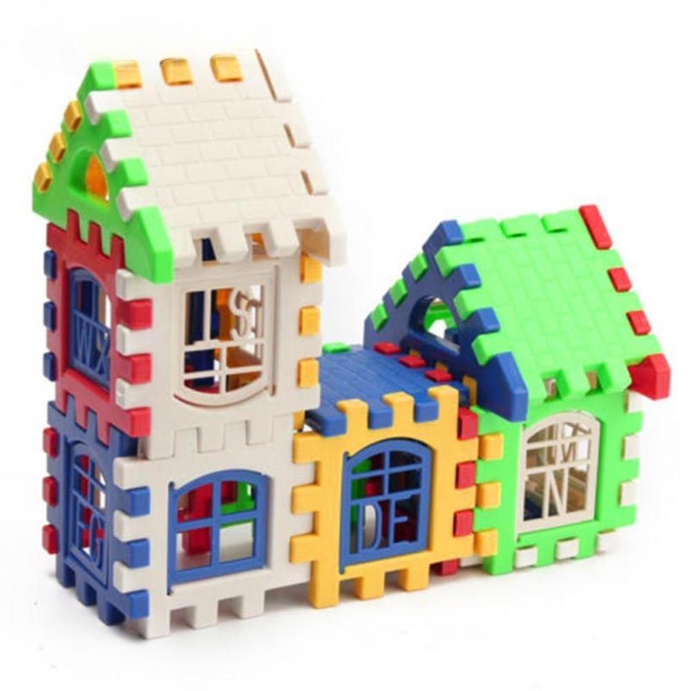

Baby plastic gear set, children s house building blocks, educational construction toys 28*19.5cm