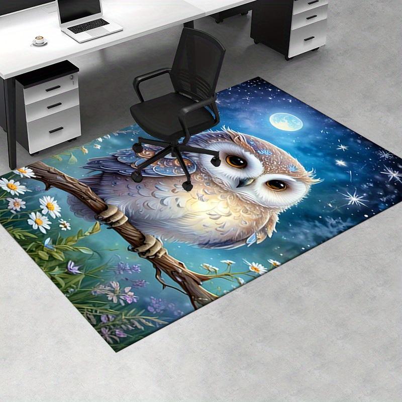Office Carpet Cozy Owl Design for Sofa Protection Under Chairs