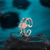 Korean Double Layer Heart Zirconia Open Ring – Stylish Luxury Index Finger Accessory