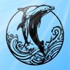 Metal Dolphin Wave Wall Art Laser Cut Iron Home Decor Gift for Living Room Bedroom