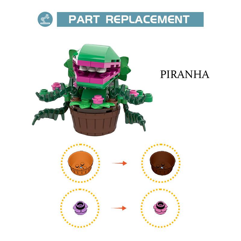 Ollie II Piranha Children s Building Block Toy Model 1Pcs зелёный