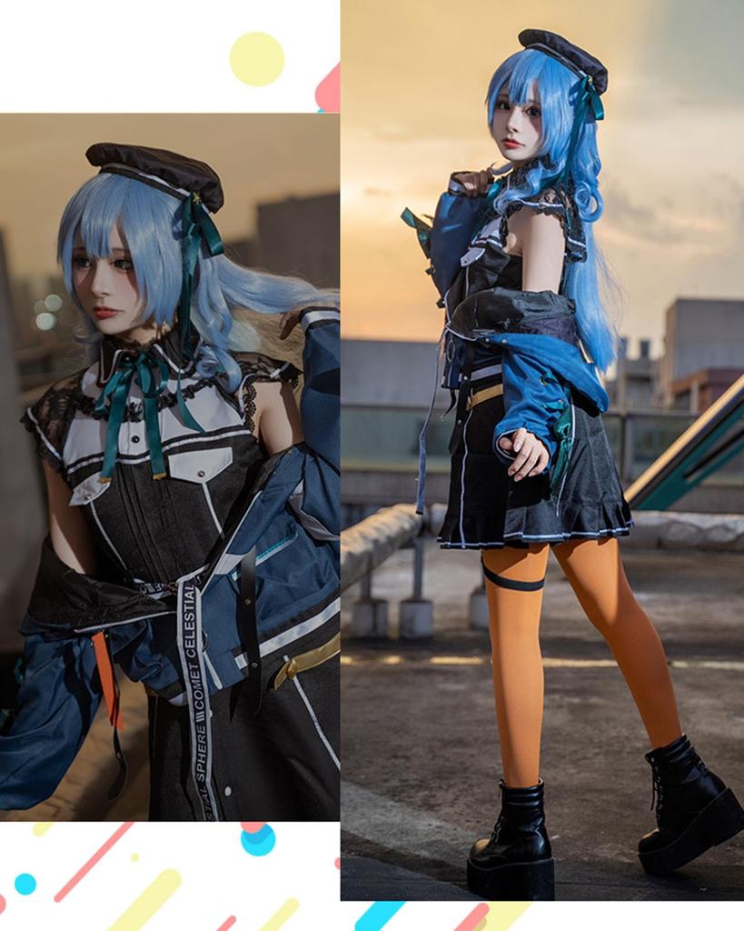 [Milky Time] Hololive Suisei Hoshimachi Cosplay VTuber Halloween New Costume (M)