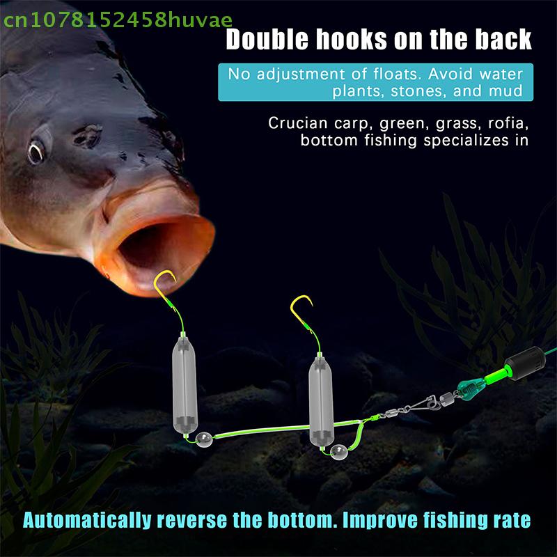 1 Pc Anti-separation Base Fishing Hook Double Hook For Fishing Live Bait With Double Bait Keeper Barbs High Carbon Steel