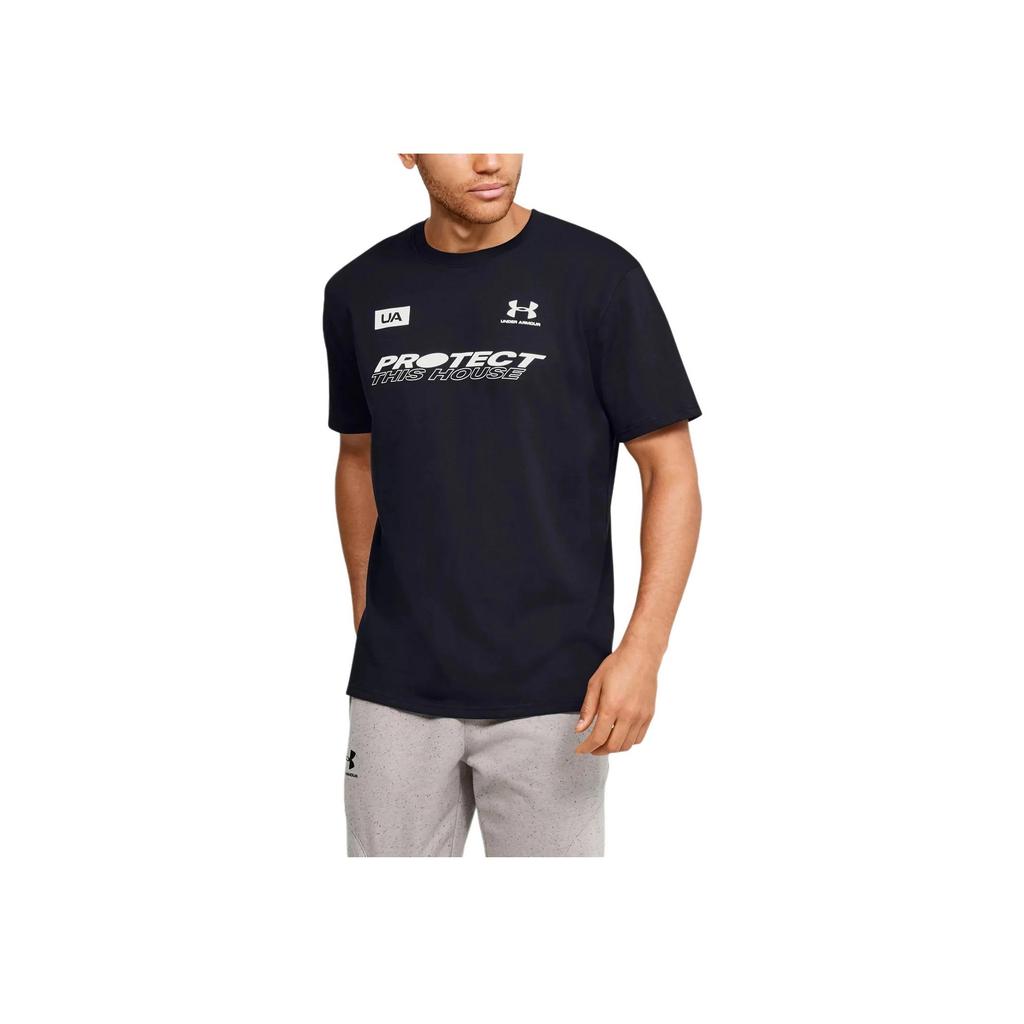 Under Armour Graphic Training Sports Tee Men Tops Black 1351631-001