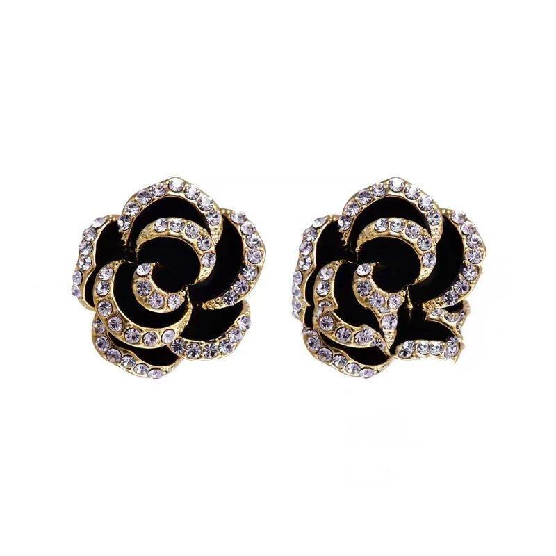 Romantische Kamelie 925 Silber Ohrclips Elegant, Französischer Retro, High-End Ohrringe für einen raffinierten Stil