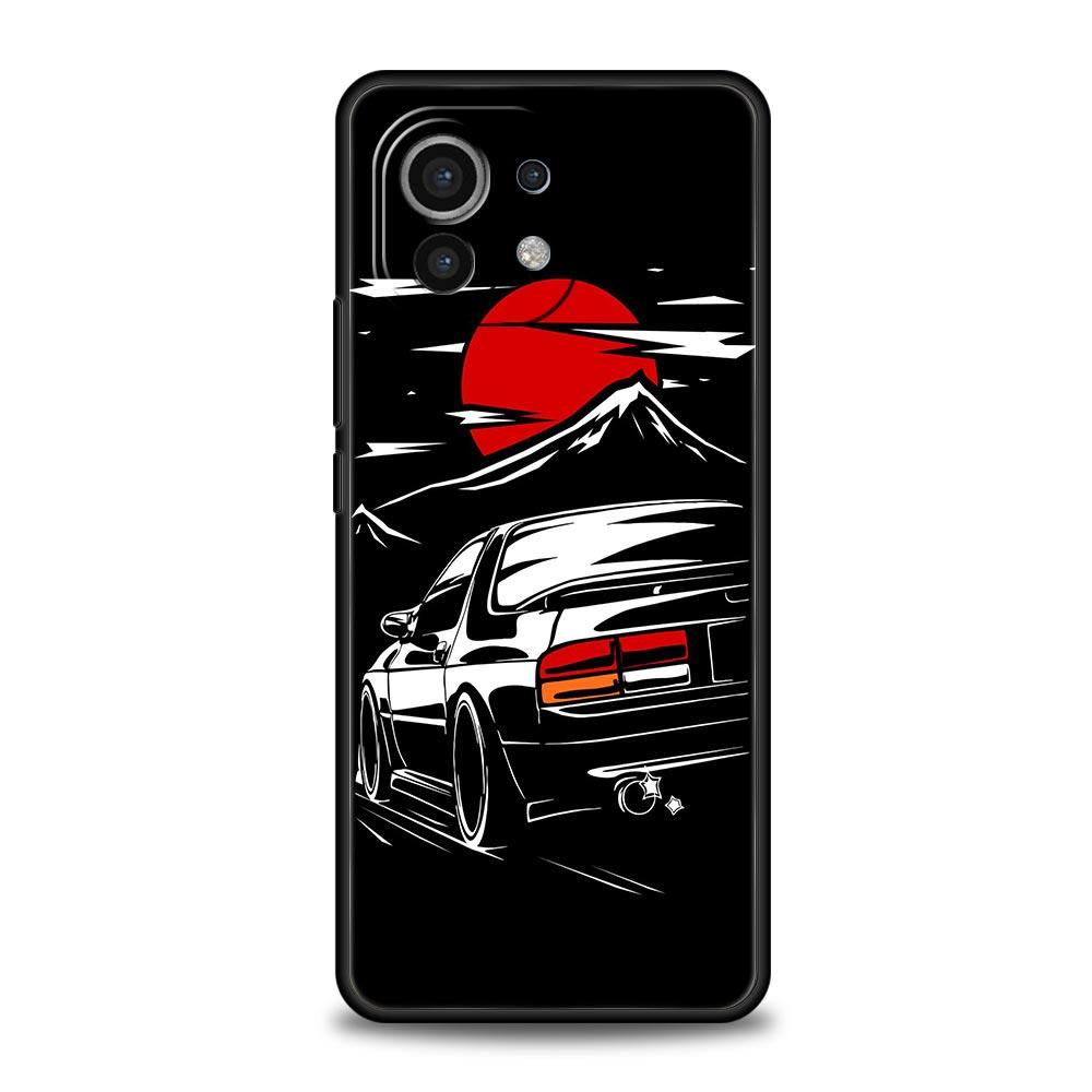 Phone Case For Xiaomi 13 12 11 Lite 12T 11T 10T 9T Mi Poco M4 M3 X4 X3 Pro F4 F3 GT 5G Cover Shell Coque Japan JDM Sports Car