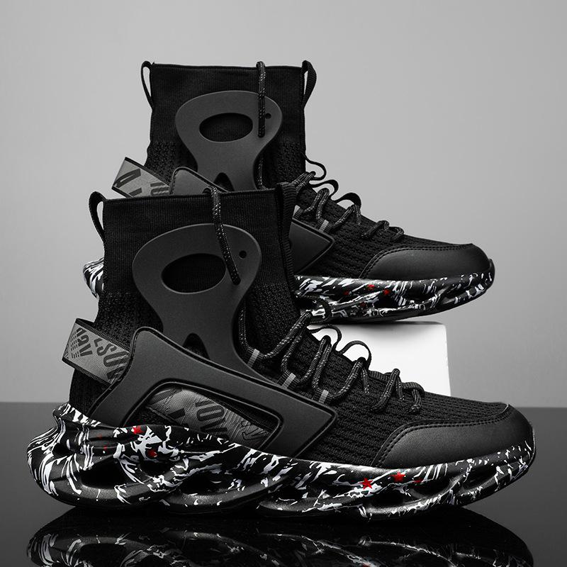 

Мужская обувь большого размера, знаменитости из Интернета, суперпопулярные высокие повседневные носки для полетов, спортивная обувь, мужская амортизирующая обувь Blade для бега, модная обувь 46