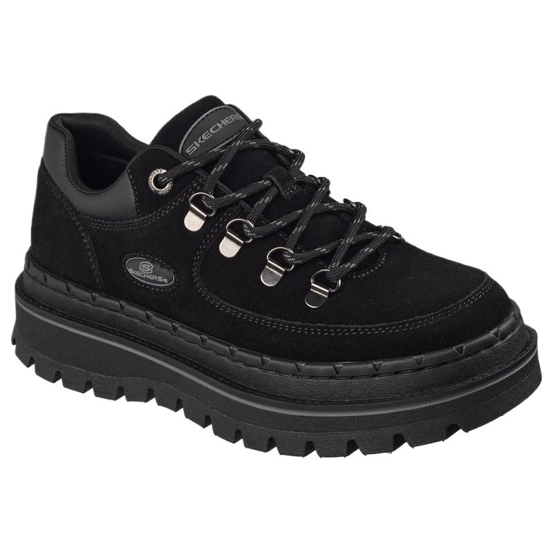 Skechers Jammers Suede Classic Snørebånd Komfortable Lave Afslappede Sko Damesneakers 159510-BLK