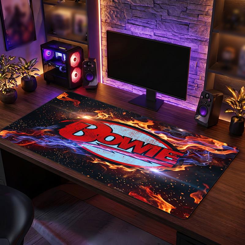 David Bowie Print Large Mouse Pad Smooth Surface Anti?Slip Desk Mat For Gaming Office Laptop Decoration