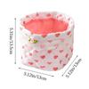 New Durable Quilting Cotton Desktop Storage Basket Lace Bowknot Decor Large-capacity Round Organizer Storage Container Home