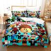 Digital Printing Three-Piece Set, Minecraft Themed Game Series Abraded Bedding Kit