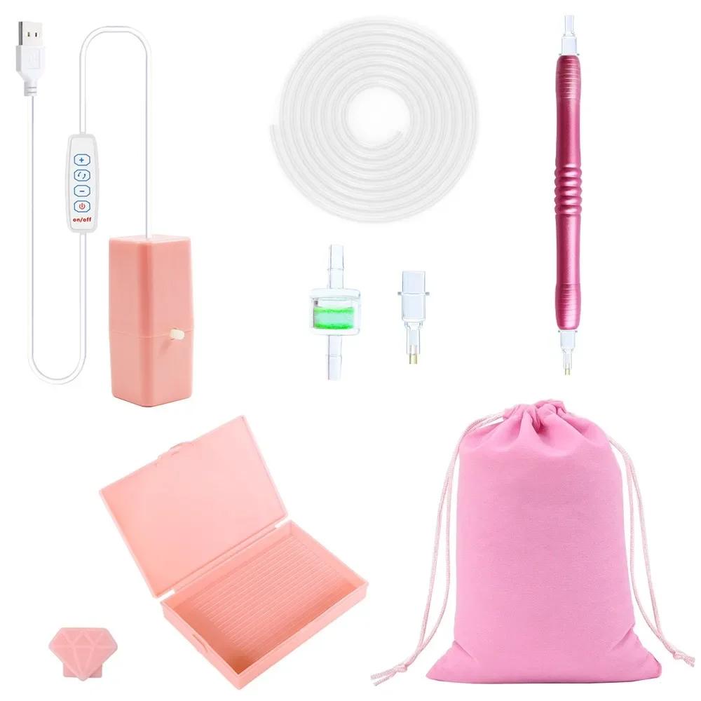 DIY Craft Vacuum Diamond Painting Pen Kits Long-lasting and Stable USB Cable Electric Diamond Suction Tool with Storage Bag