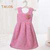 Hand Towel Princess Dress Shape Wipe Towel Soft Coral Fleece Hanging Towel for Home Kitchen Bathroom