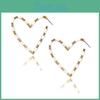 Heart Fashionable Shaped Alloy Earrings For Women Minimalist Street Design Chic