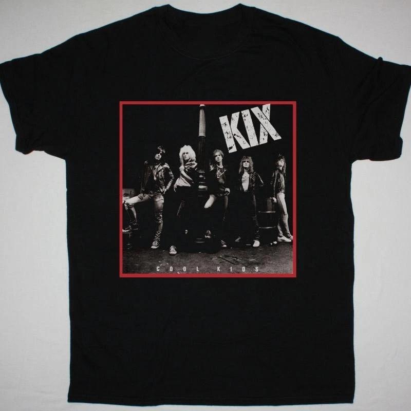 Vtg KIX Band COOL KIDS Heavy Cotton Black All Size T Shirt For Men TR901 XXL
