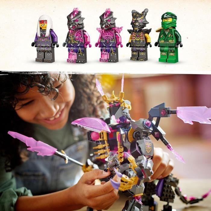 LEGO 71772 NINJAGO Le Roi de Cristal, Jouet de Ninja, Figurine Lloyd, Garde et Guerrier, Cristallisés, Cadeau Enfants Dès 9 Ans
