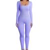 Amazon European and American Foreign Trade Women's Clothing Jumpsuit Autumn and Winter New Ribbed Square Neck Butt-Lifting Slim Sexy Jumpsuit