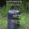 Lightweight Camping Cookware Set 10 Piece Ultralight Mess Kit Durable Non Stick for Hiking Mountaineering