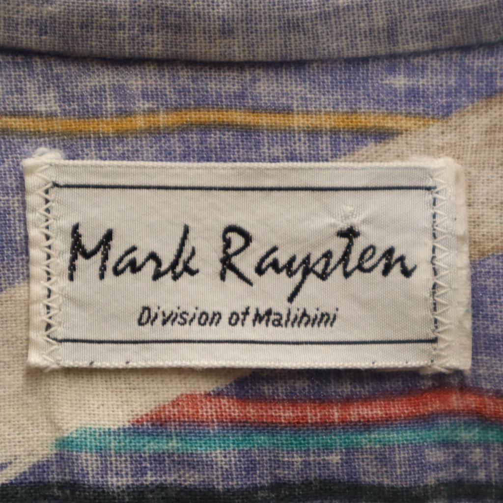 MARK RAYSTEN Reverse Print Palm Tree Pattern Short Sleeve Aloha Shirt Men's Used