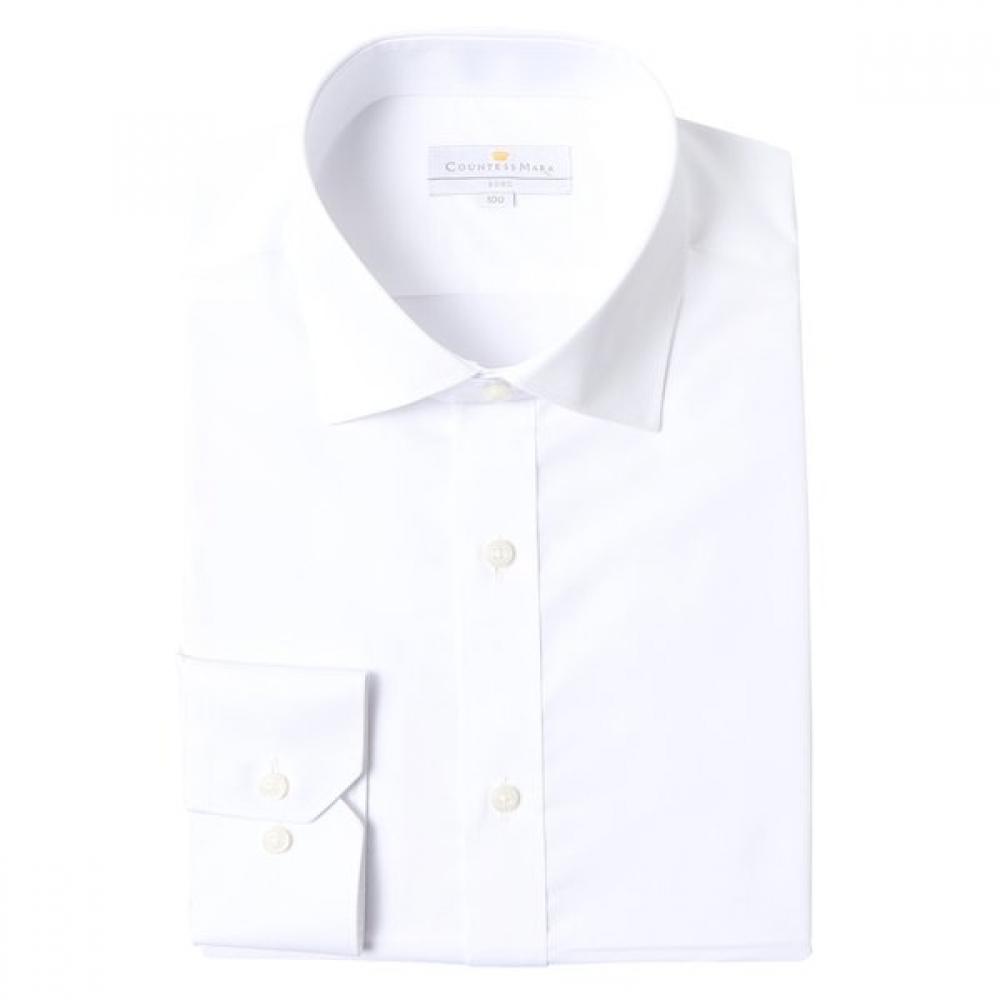 Countess Mara Slim Fit Long Sleeve Moisture Wicking Cotton Blend Semi Wide Shirt Cdh1b51005a0 100