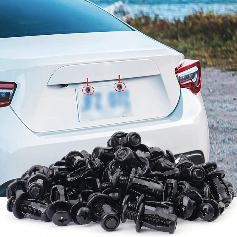 30-5pcs Expansion Screws for Car Licence Plate Fixing Nuts Metal Rivet Panel License Plate Clamp Lock Jack Nuts M4 M5 M6