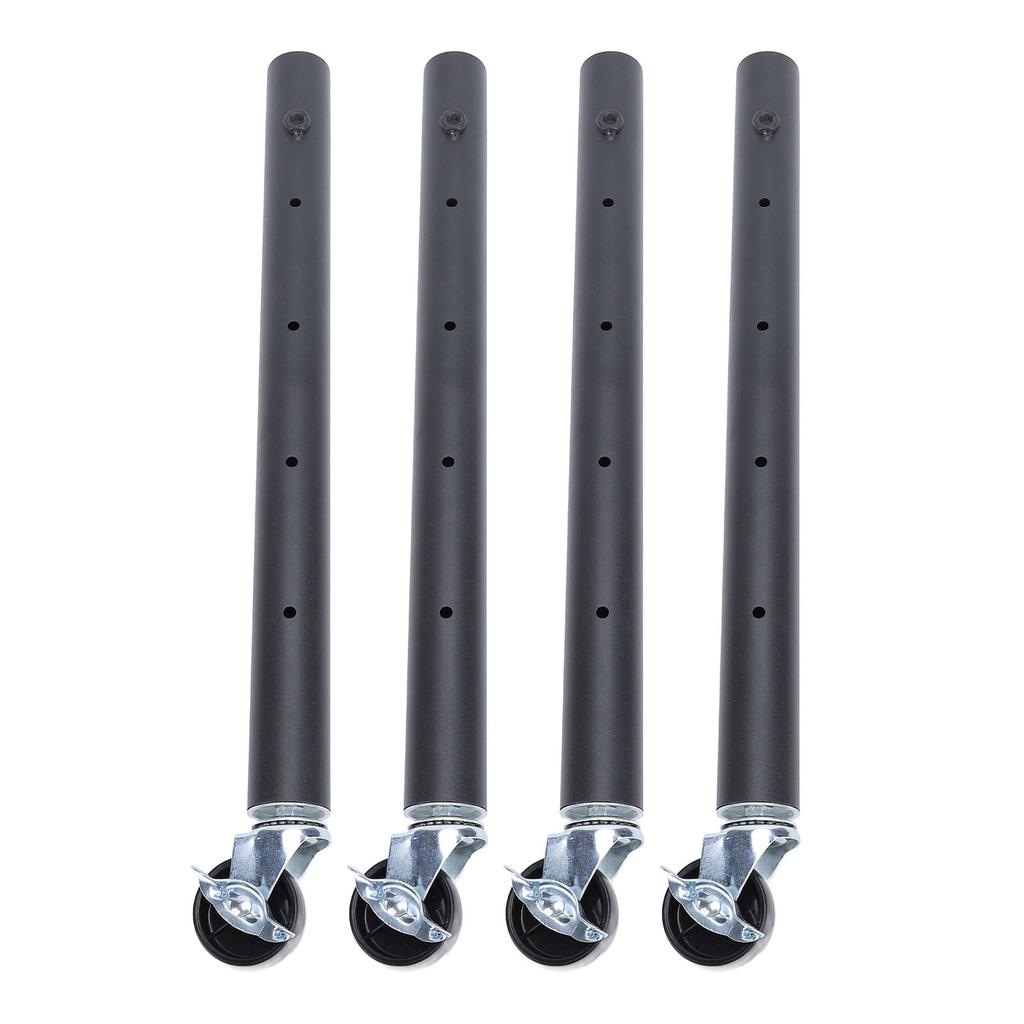 4PCS Furniture Legs with Caster Wheels Heavy Duty Carbon Steel Table Leg Extender Riser for Cabinet Sofa Bed Couch Coffee Table