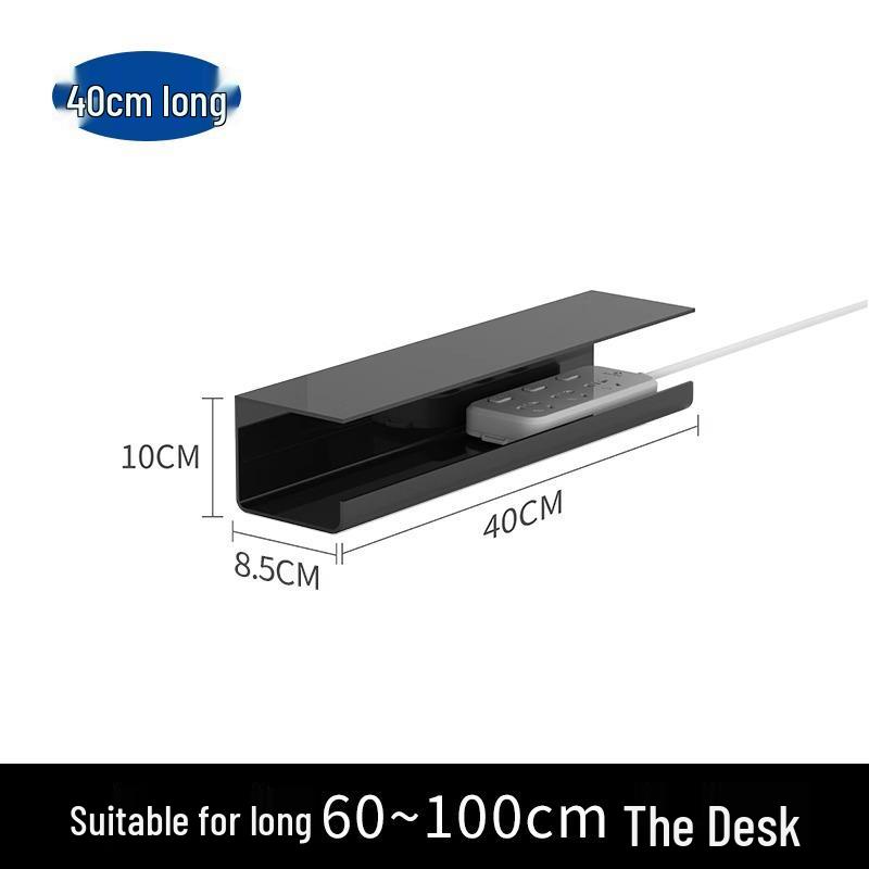 

Подстольный лоток-органайзер для проводов - Кабельный менеджмент без сверления с держателем для удлинителя и кабельными стяжками