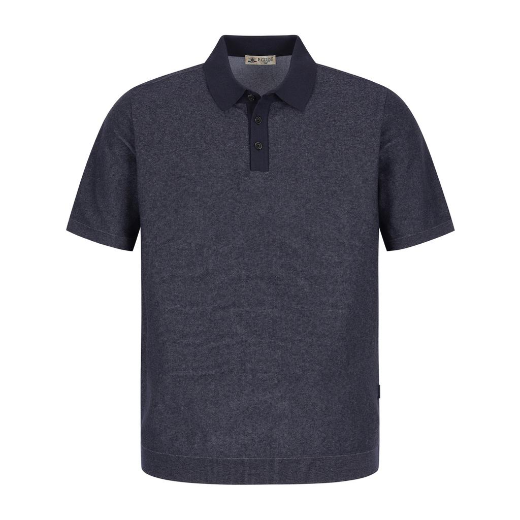 FERRAROMILANO Two-Tone Collared Knit Blue (Am0Gtsy25143)