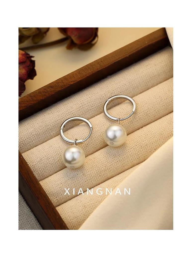 Cercei cu perle de lux noi 2023: Argint 925, design de înaltă calitate, perfect pentru toamnă/iarnă.