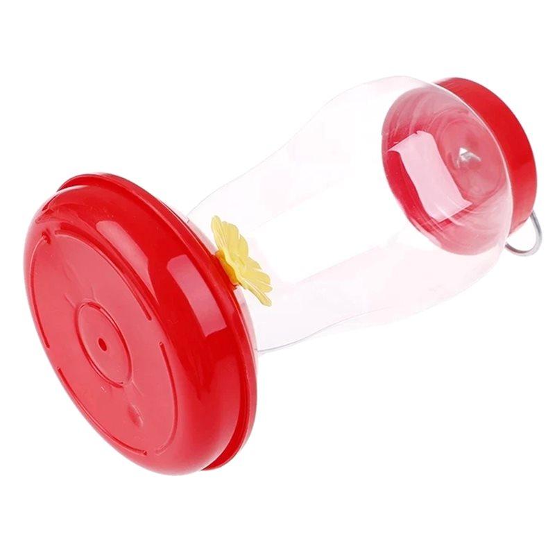 A84E-Iron Hook Plastic Flower Bird Water Feeder Bottle 480ML Hanging Hummingbird Feeder Garden Outdoor Pet Bird Supplies