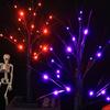Halloween Decorative Lights Tabletop Artificial Tree Decor Timer Mode Battery Operated Birch Tree Table Centerpiece LED Lamp
