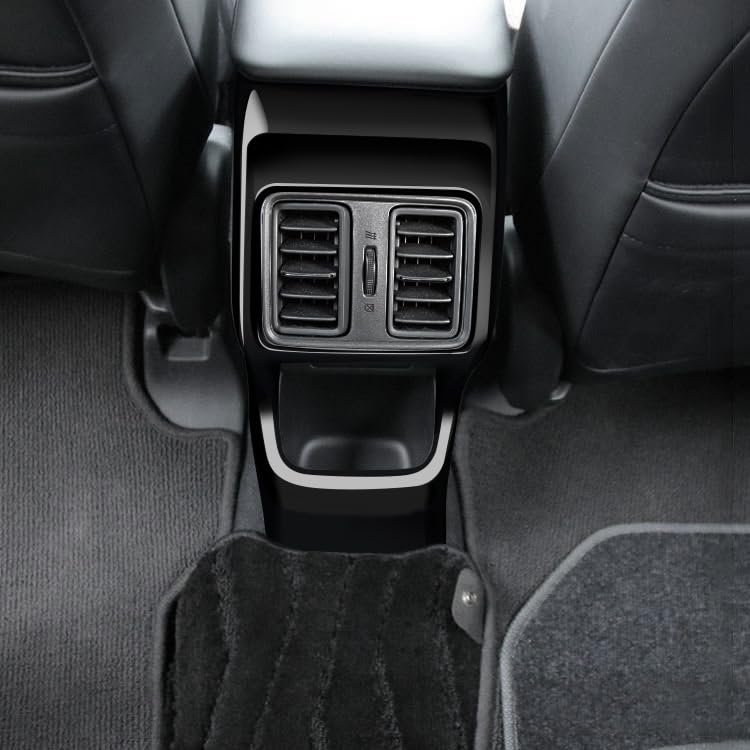 GIKAKU Rear Air Conditioning Panel Interior Rear Seat Air Vent Kick Protection for Honda Vezel Model Piano Black Cover, Panel, (New RV3/RV4/RV5/RV6) -