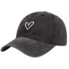 New Female Cap Love Heart Embroidery Cotton Baseball Cap Casual Outdoor Adjustable Cap For Women Fashion Streetwear  Hat