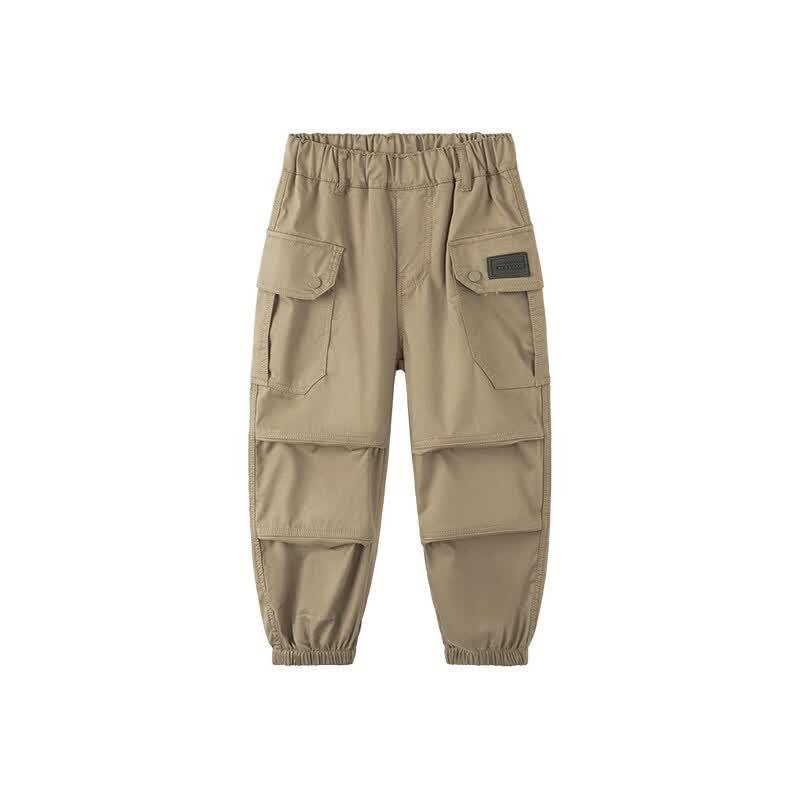 SEVEN BOBI Girls' Khaki High-Waisted Cargo Jogger Pants