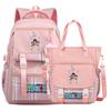 2Pcs/set Anime One Piece Large Capacity Handbag for Teenager Student Children Girl Boy Back To School Washable Versatile Crossbody Shoulder Bag