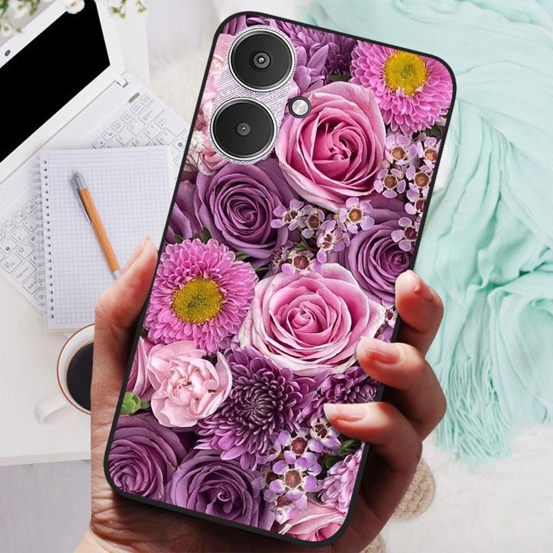 For Xiaomi Redmi 13C 5G Case Black Silicone Bumper Wolf Lions Soft TPU Covers for Xiaomi Redmi 13C 5G Funda Coque Protective