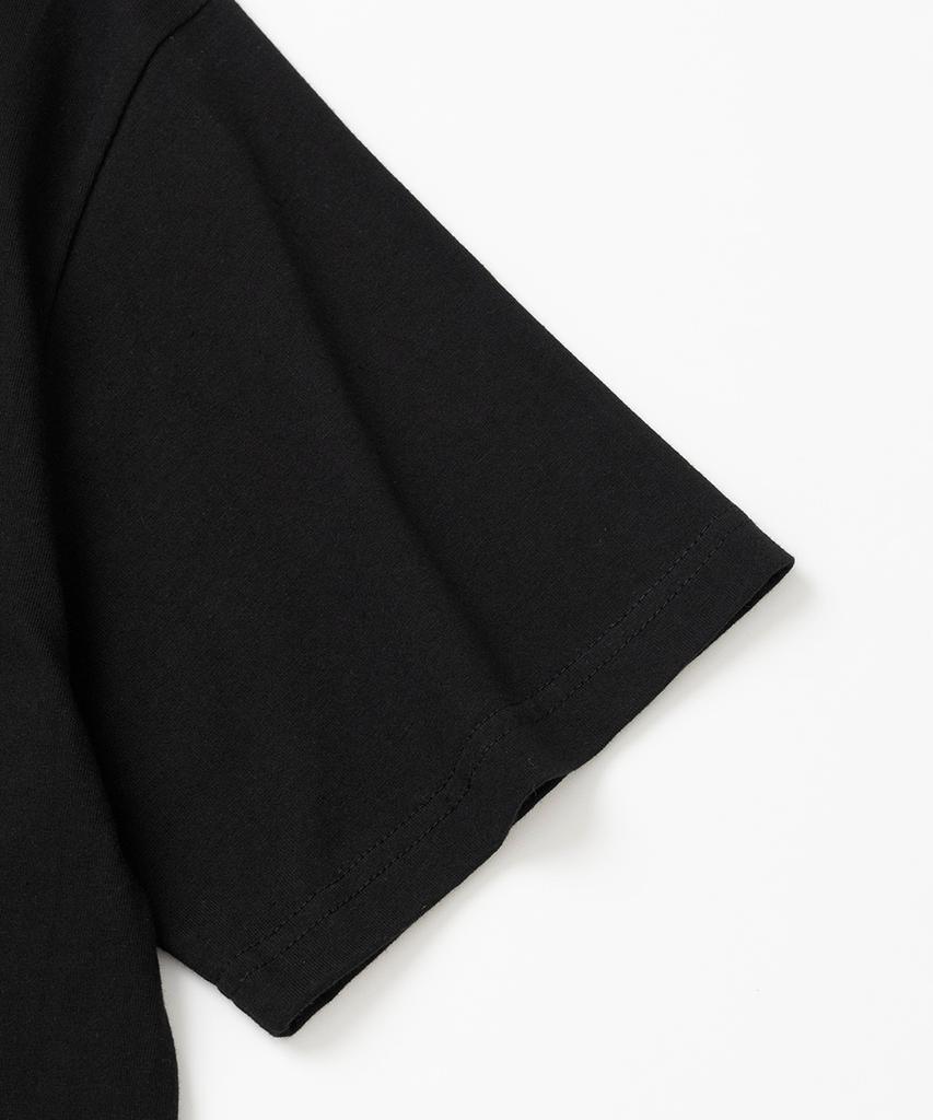 XOX Distorted Error Graphic Crop T-Shirt [Black]
