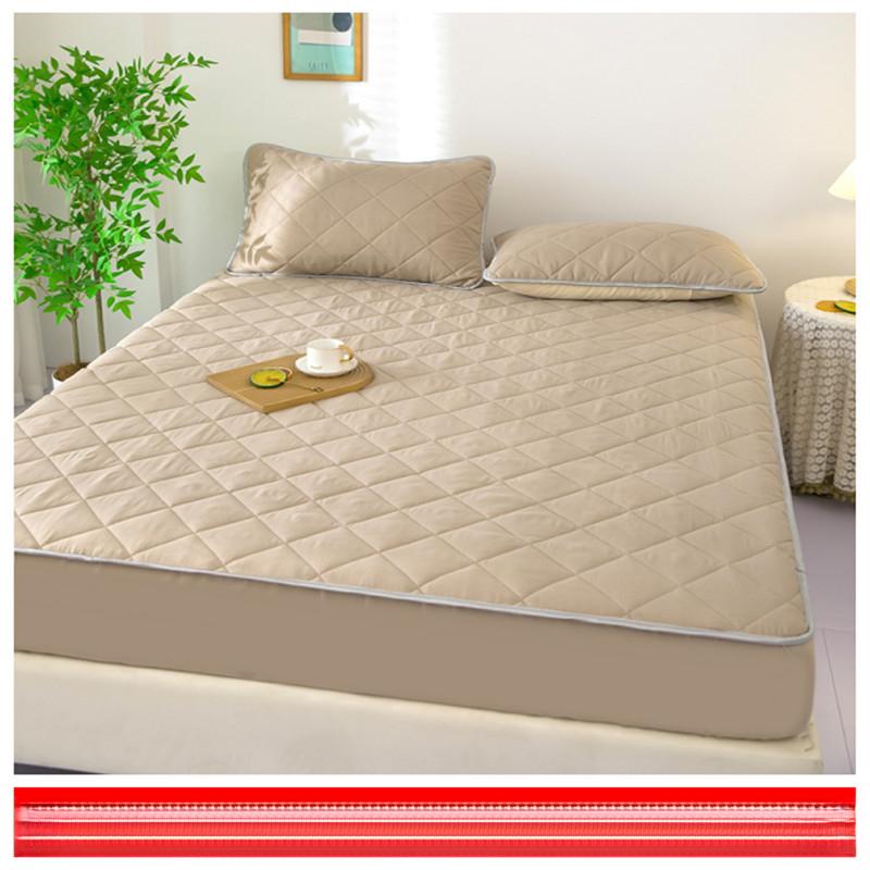 Machine Washable Single Thickened Bed Cover Quilted Mattress Protector