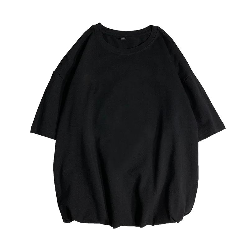 Tricou pentru bărbați nou de vară Tricou solid la modă pentru bărbați Hip Hop supradimensionat cu mânecă scurtă, casual, din bumbac, tricouri de top pentru bărbați