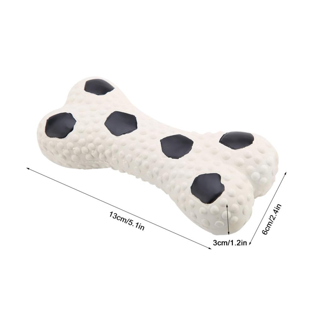 Bone & Ball Shaped Latex Squeaky Dog Bone Toy Canine Play Accessory Interactive Game Soccer Bone Toy