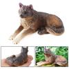 4Pcs Wolf Figurines Realistic Jungle Animal Model Figures Early Educational Toy X3UC
