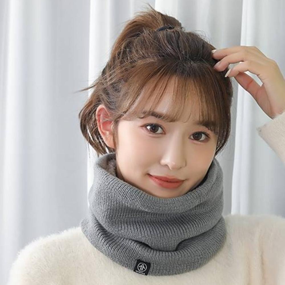 Cold-proof Collar Neck Warmer Soft Knitted Neck Scarves Skating Running Hiking Scarves  Winter