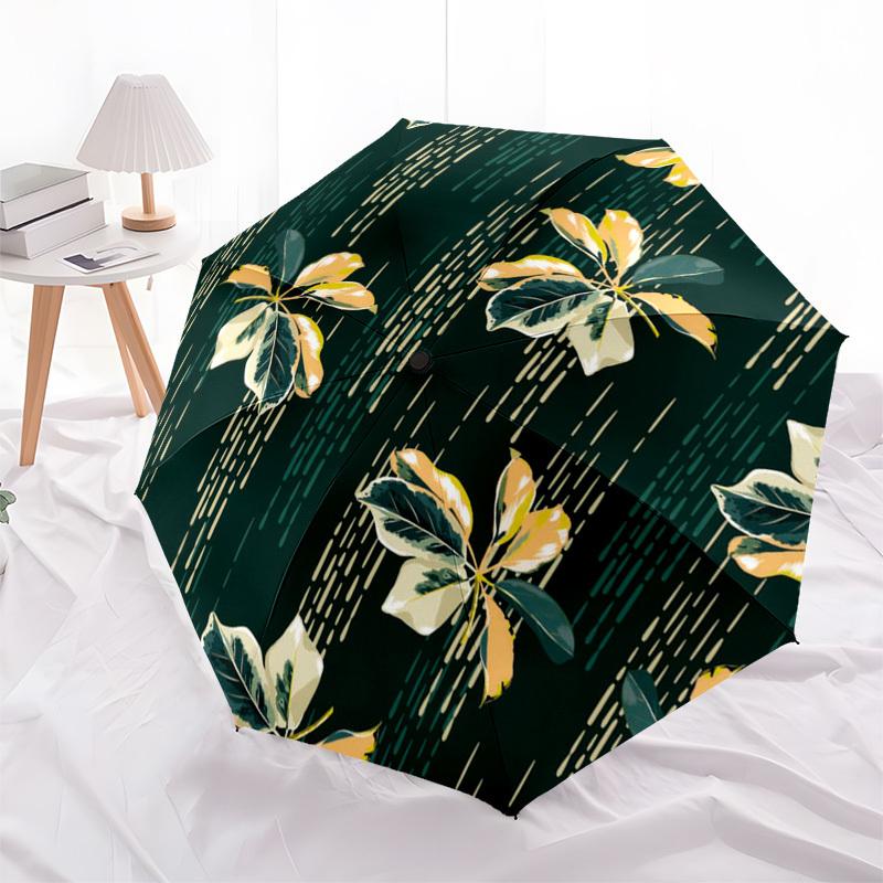 

1pc Floral Pattern Design Umbrella with Plastic Handle,Suitable for All Seasons Umbrellaptys26070