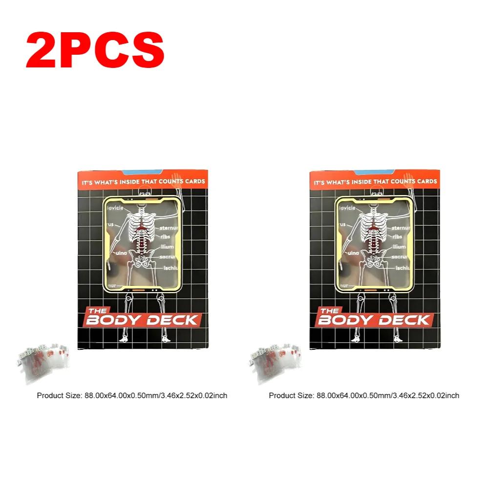 1-4 szt. Talia Ciała Szkielet Karta do Gry Manekin Ciało Talia Projekt Rentgenowski Przezroczysta Anatomia Karta do Pokera Obraz 3D Karta Edukacyjna