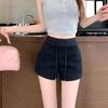 Retro Style Comfortable Sports Shorts for Women In Summer Casual Loose Slits At Home Wearing Three-quarter Pants